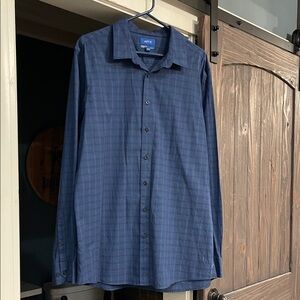 Apt. 9 Men's Navy Checkered Button Down Shirt